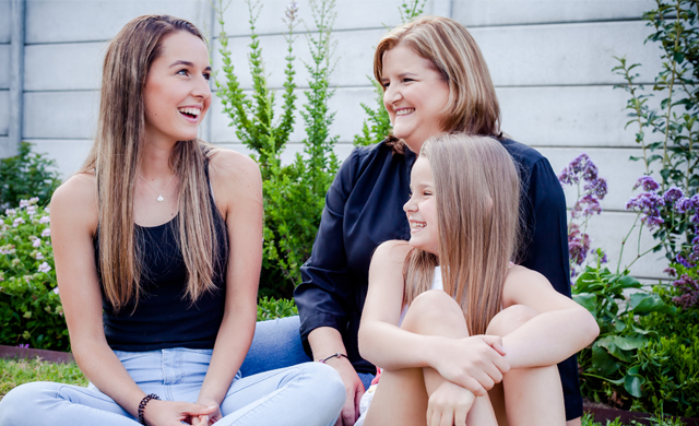 Ashleigh Upton and their daughters, Kyra and Sarah.